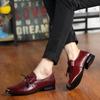 British style retro foot shoes men's shoes European and American youth wedding ceremony groom pointed casual dress small size