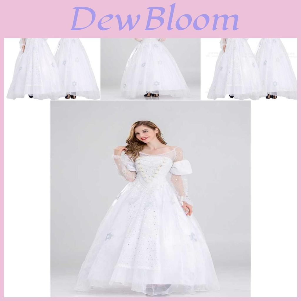 Elegant White Queen Princess Costume For Women With Fantasy Theme And Cosplay Design
