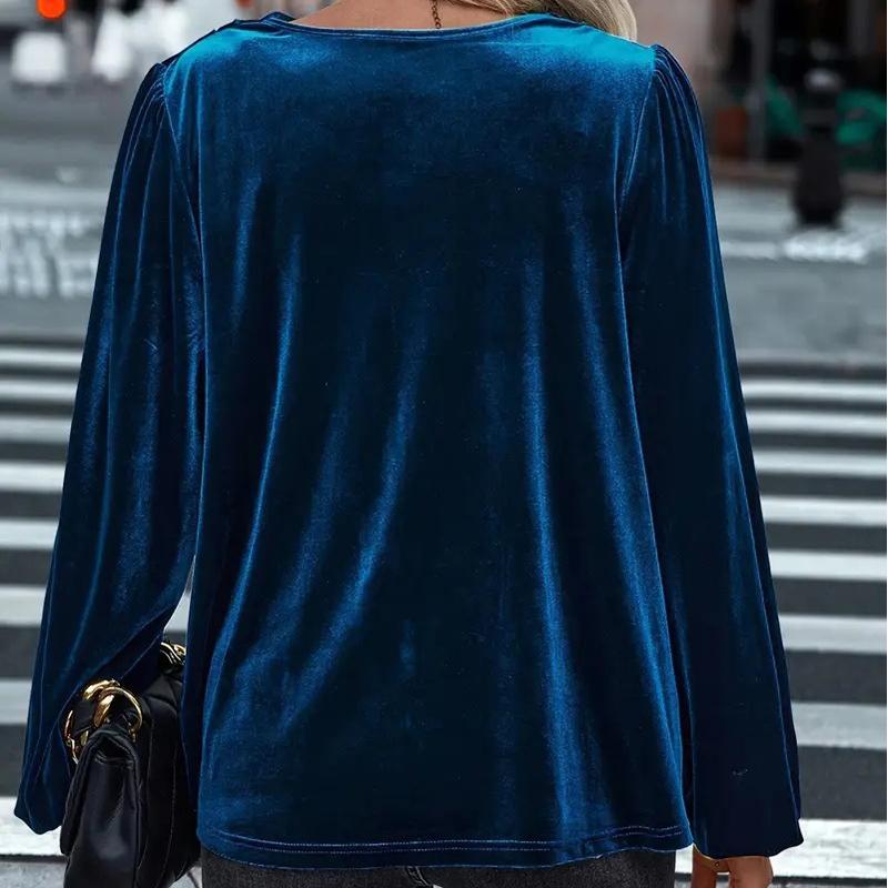 Women's Cowl Neck Fleece Top Long Sleeve Soft Cozy Pullover Winter Loungewear Tunic