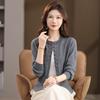 Women's 100% Pure Wool Round Neck Knitted Cardigan