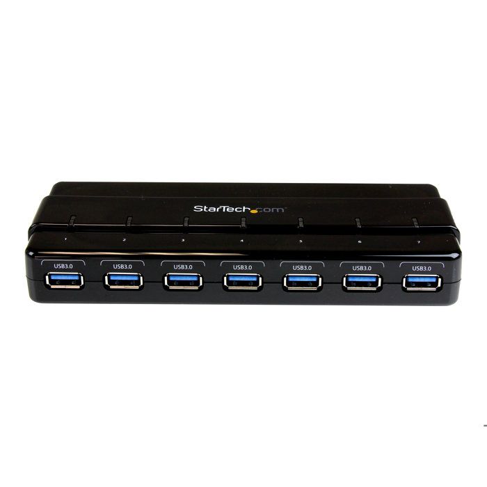 HUB - STARTECH.COM - ST7300USB3B - USB 3.0 Hub / Konsentrator med strømforsyning - 7 porter