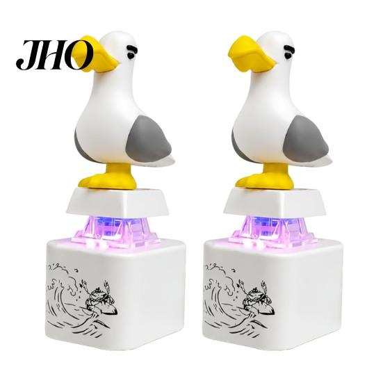 Animal Sound Keychain 1/2Pcs Seagull Mine Button Keychain, Rechargeable Fidget Clicker with Real LED Light & Light, Mini Hanging Buckle Toy