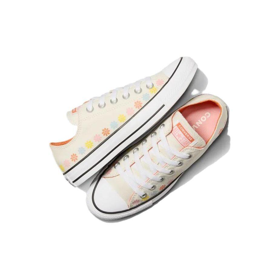 Converse Chuck Taylor All Star Simple Comfortable Versatile Casual Durable Breathable Low-Top Canvas Shoes Women Sneaker Beige A08107C