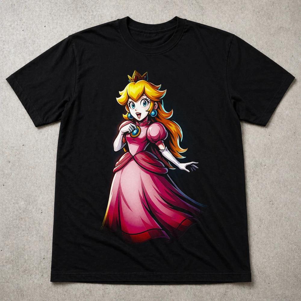 Princess Peach Style T Shirt Retro Gaming Nintendo Tee Adults Kids 2XL