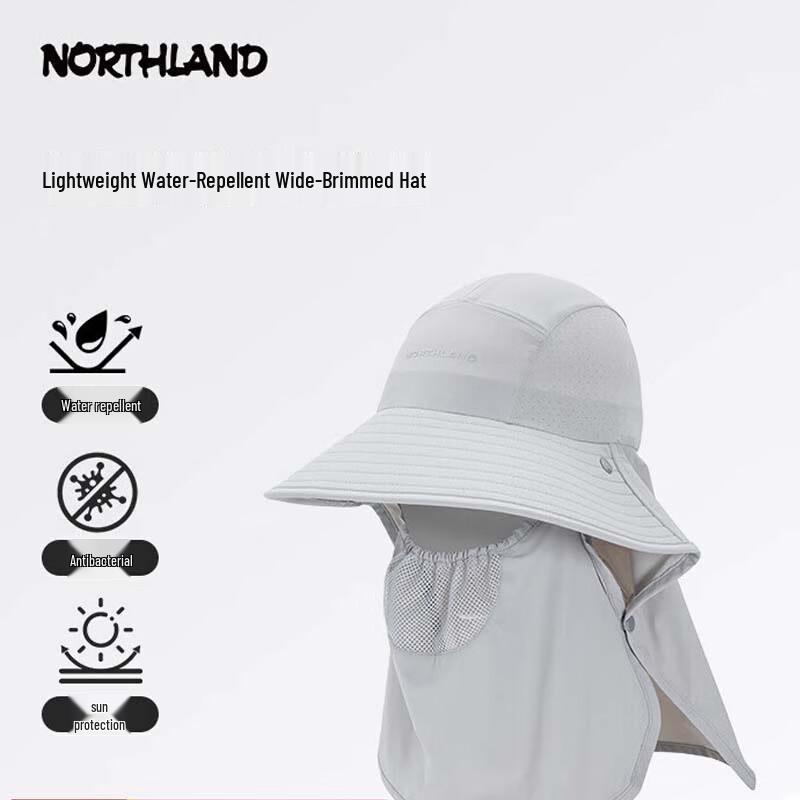 NORTHLAND Outdoor Hiking Water-Repellent Sunscreen Wide-Brim Hat M