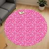 1 Stück Rosa Leopardenmuster Runder Stuhlunterlage Teppich - Rutschfest, Bodenschutzmatte für Büro, Schlafzimmer und Innenraumdekor -1002106