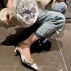 Fashion French Fairy Style Camellia 5.5cm High Heel Outdoor Slippers Women's Summer New Simple Flower Thick Heel Banquet Sandals Size 40