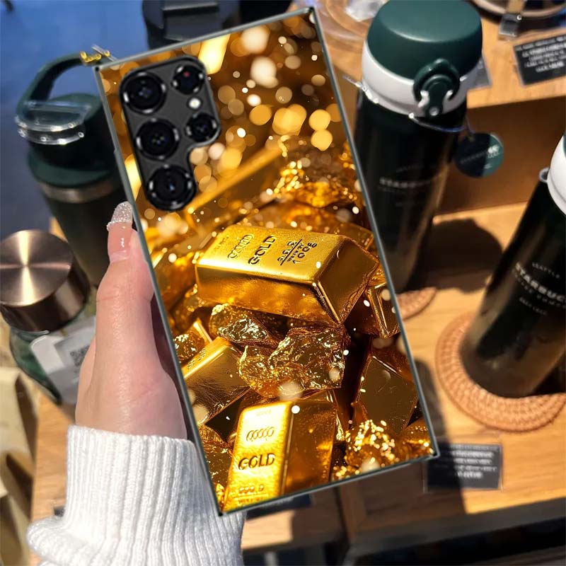 

Gold Bar Wealth and Finance Cases Phone Case for Samsung Galaxy S26 Ultra S25 Edge S24 S23 FE S21 Plus S20 S22 S10 Cover TPU Cap Samsung S21