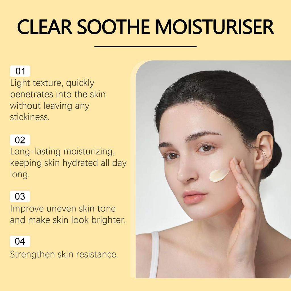 Clear Face Cream Soothing Moisturizer Oil-Free For Impure Sensitive Skin.