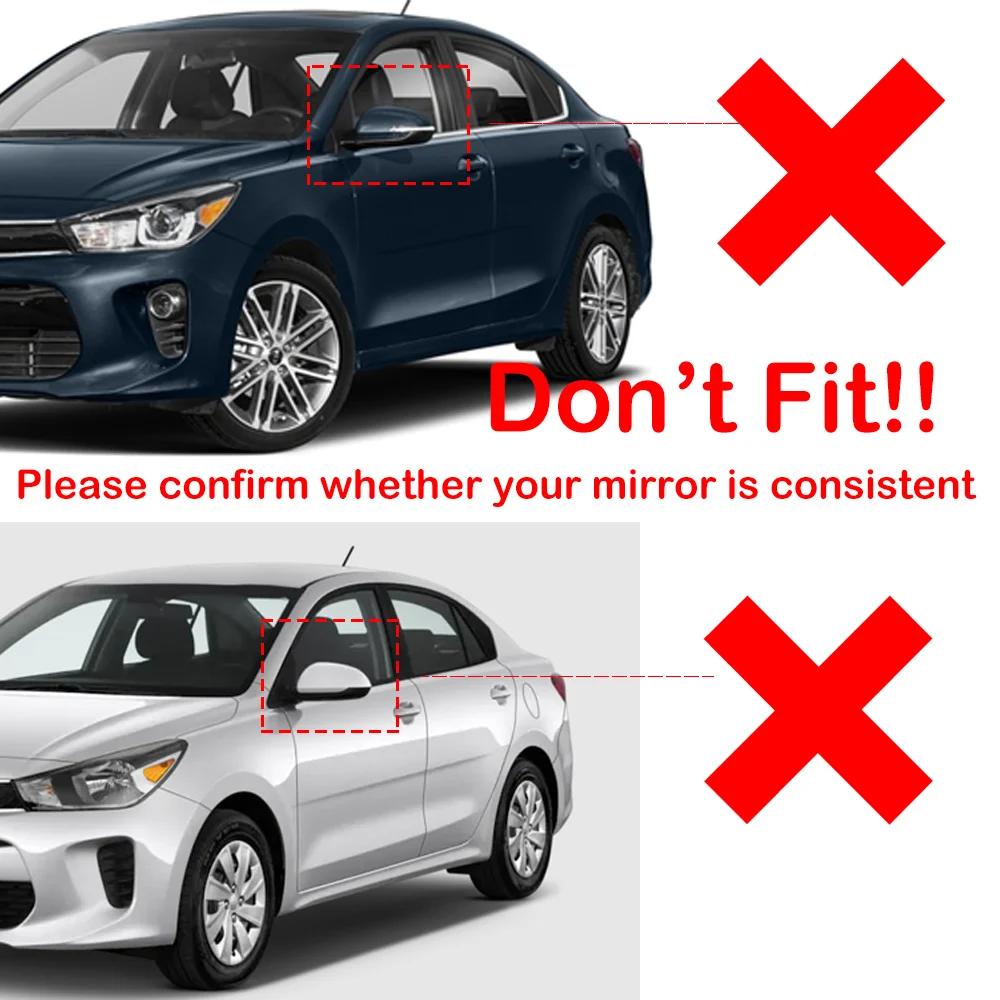 For KIA K2 KX CROSS 2017-2020 Car Sticker Rearview Side Mirror Cover Wing Cap Exterior Door Rear View Case Trim ABS Carbon Look