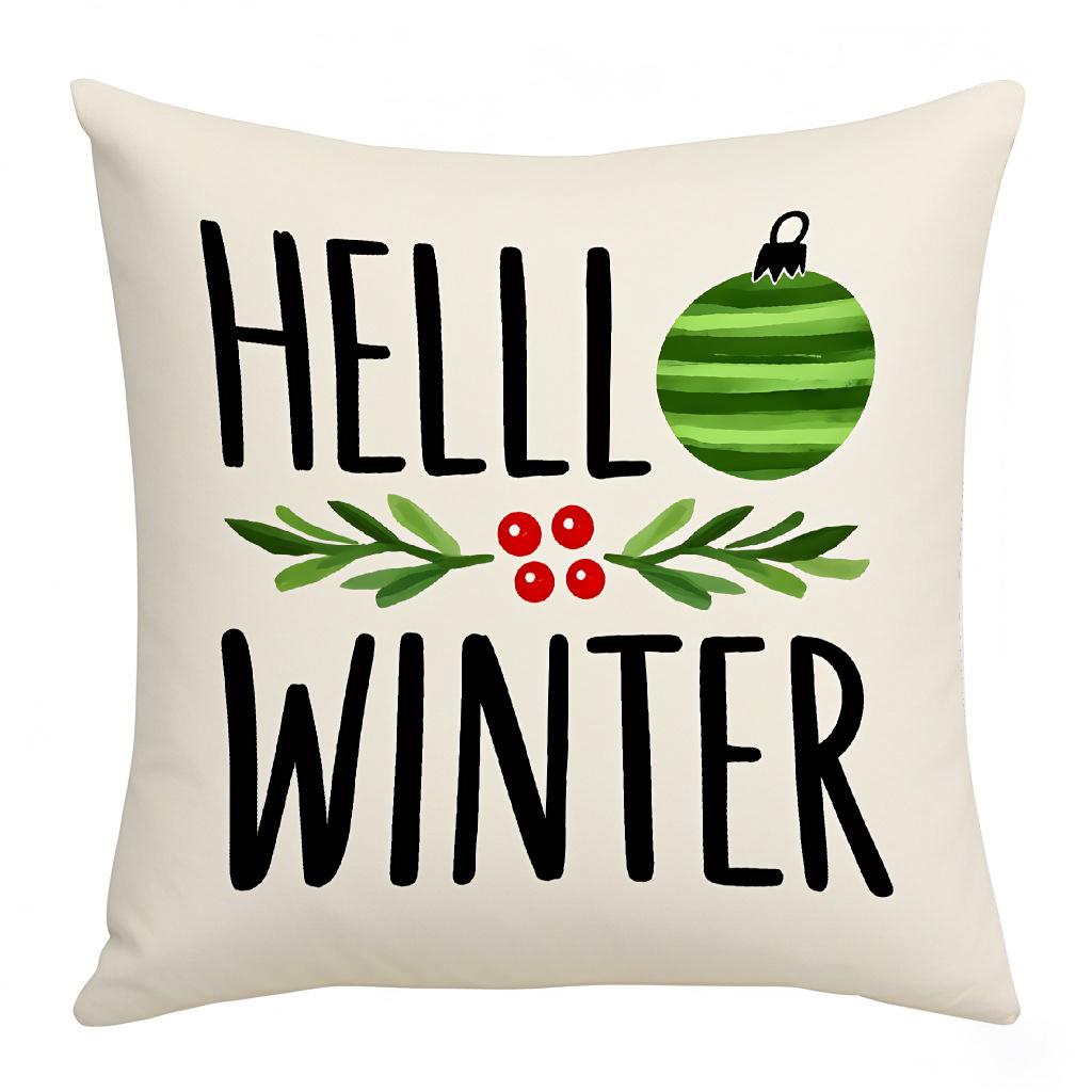 Weihnachtskissen Weihnachtsbaum-Element Kissen Schlafzimmer Wohnzimmer Dekoration Lendenkissen Kissenbezug Leinen Digitaldruck