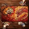 Mythical Dragon Tiger Cloud Art NonSlip Rubber Game Playmat Smooth Table Mat For Tabletop Card Game Desktop Gaming Work Setup