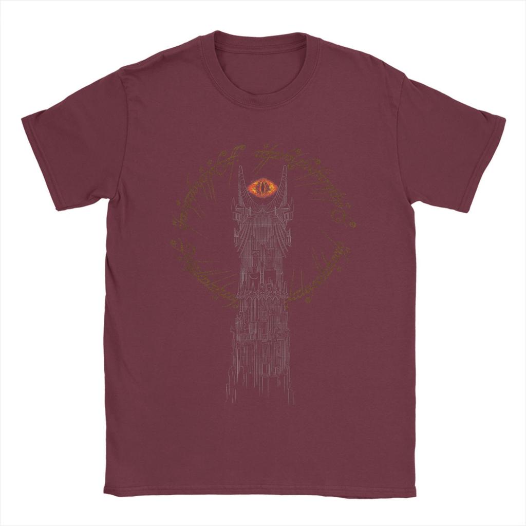 Herren L-Lords Of The R-Rings Turm von Mordor T-Shirt 100% Baumwollkleidung Rundhals T-Shirt Geburtstagsgeschenk T-Shirt