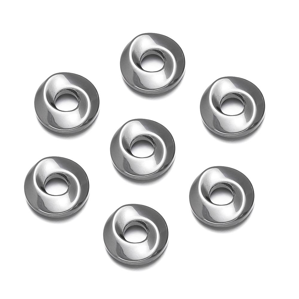 

5Piece/Pack 16mm Stainless Steel Big Hole Round Shape Spacer Beads for DIY Necklace Bracelets Jewelry Making Accessories