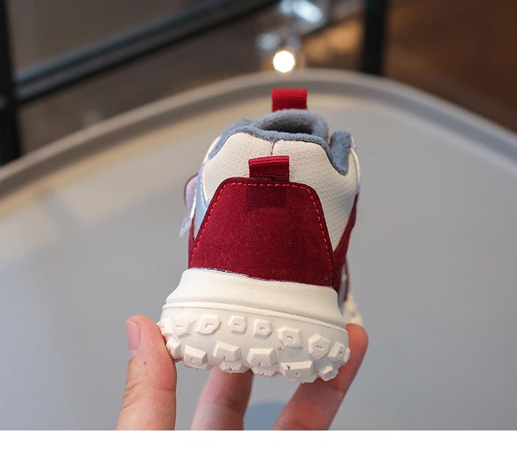 Winter Kids' Sports Shoes: Cozy Velvet-Lined Cartoon Sneakers for Boys & Girls
