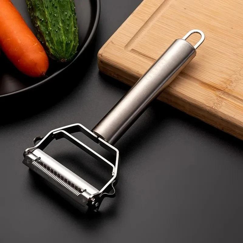 2Pcs Multifunction Vegetable Peeler Slicer Stainless Steel Potato Peeler Cucumber Carrot Grater Peeler Kitchen Accessories