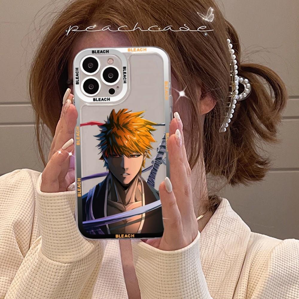 Anime Bleach Kurosaki Ichigo Phone Case For iPhone 15 11 12 13 14 Mini Pro Max XR X XS TPU Clear Case