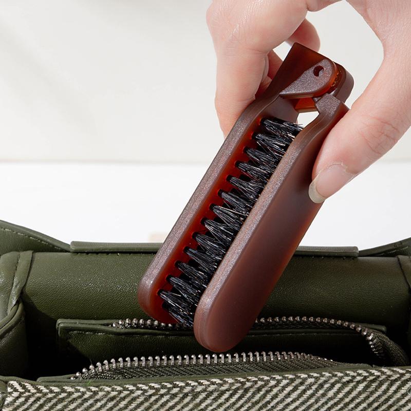 Spazzola per Capelli con Setole di Cinghiale Pieghevole Portatile Pettine con Specchio Tascabile Pieghevole da Viaggio Massaggio Strumento per lo Styling dei Capelli Regalo da Salone