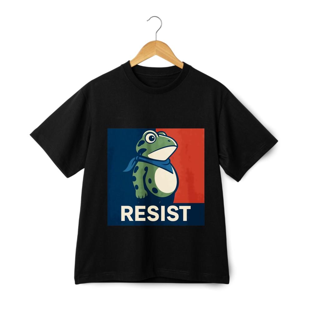

Футболка Resist Frog Protest - Дизайн Лягушка в бандане Политическая одежда 2XL