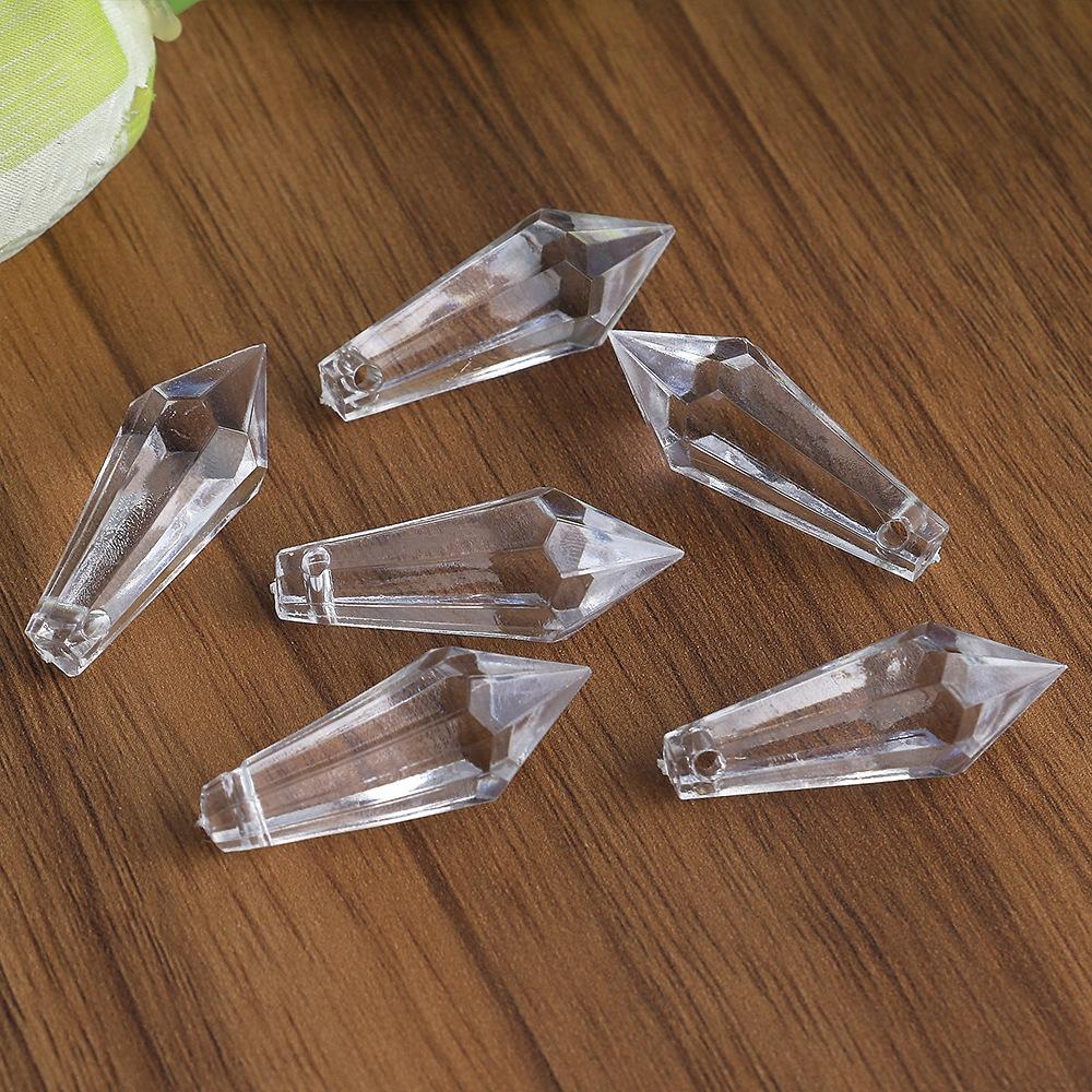 Fashion DIY Colorful Stone 11*33mm 16*50mmJewelry Drop Tip Ice Beads Hanging Beads Acrylic Stone Pendant for Prom Dress