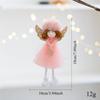 Holiday Christmas Angel Girl Doll Ornament Hanging Pendant with Gauze Wings Plush Material Suitable for Kids Decorations
