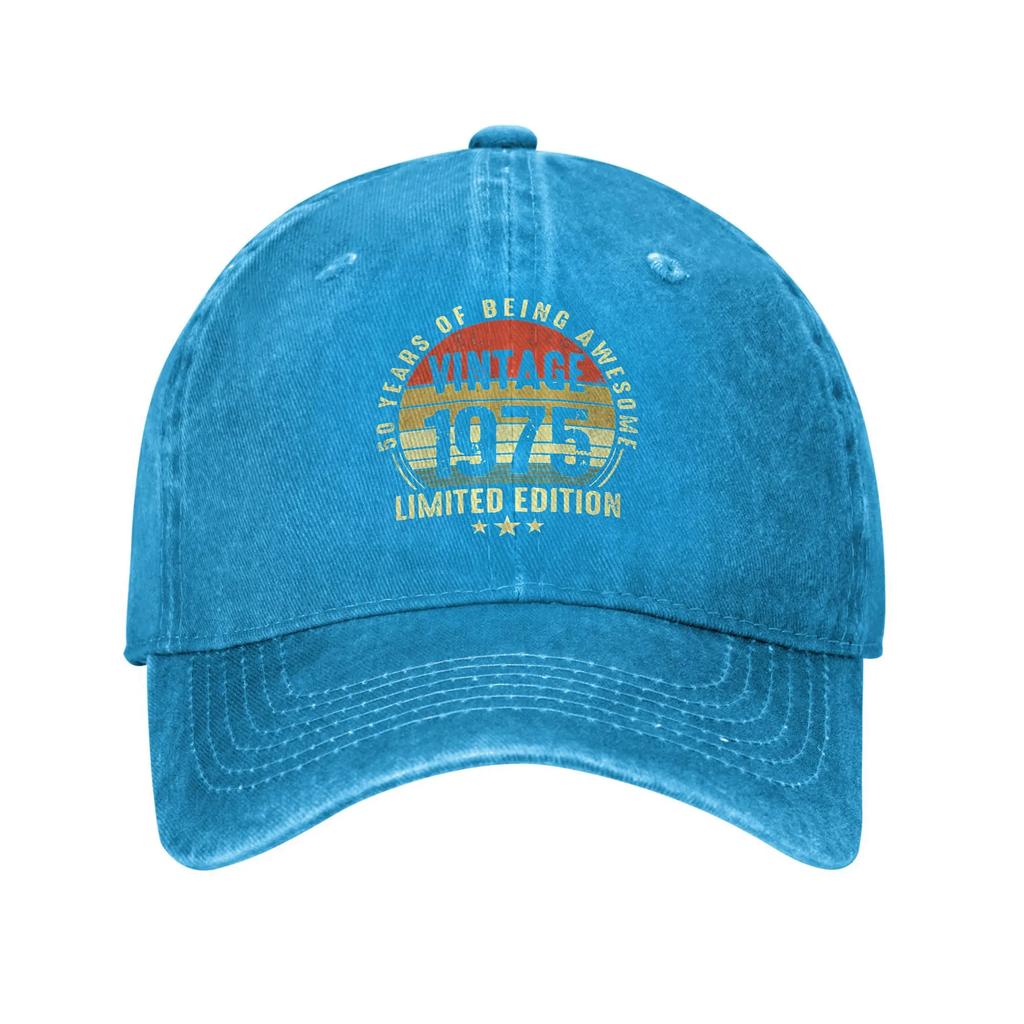 Vintage 1975 Sun Baseball Cap  Unisex Adult Custom DIY Trucker Hat Spring Street Style Hunting Camping Sun-Proof Baseball Caps