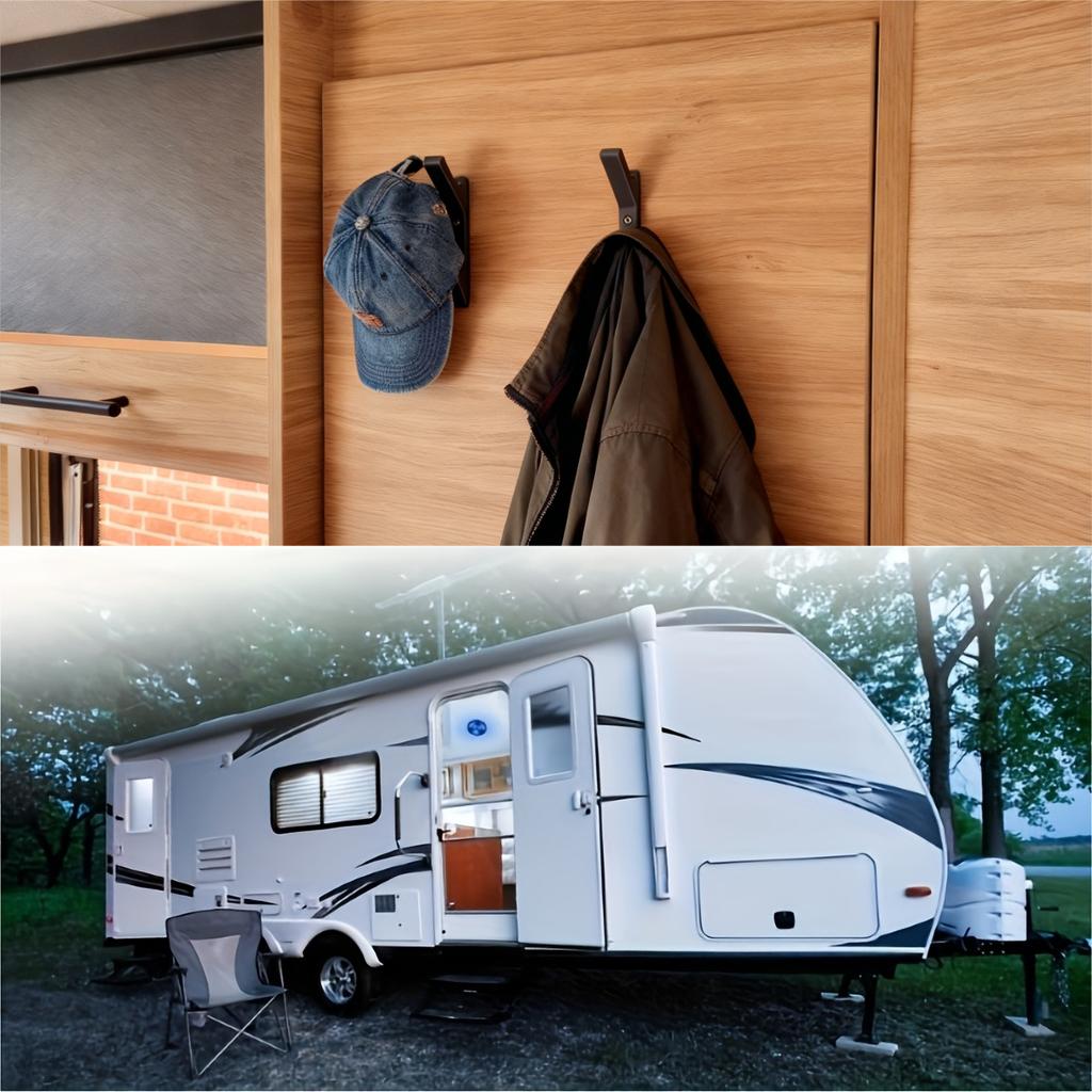 Universal 3D Printed Hook Set of 2, Ideal for Home, RV and Wardrobe, Simple Installation & Space-Saving Design
