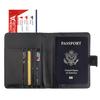 Fashion Passport Card Ticket Holder Faux Leather Unisex Travel Storage Bag