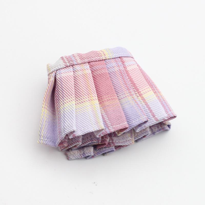 Zestaw ubranek dla lalek Labubu dla lalek V1/V2 Makaronowa plisowana spódniczka JK z aparatem i butami