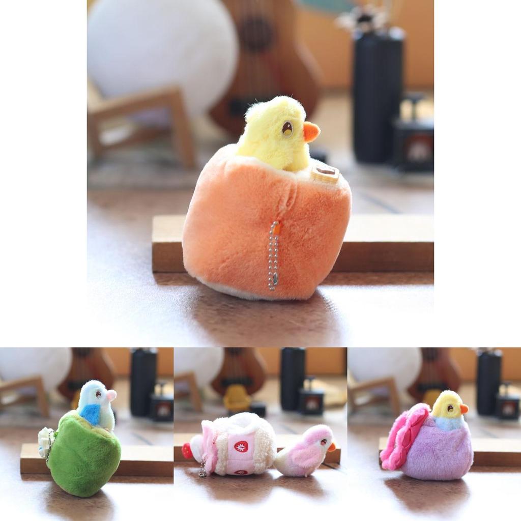 Cute Bird Plush Keychain Stuffed Animal Doll Backpack Charm Gift For Kids Girls
