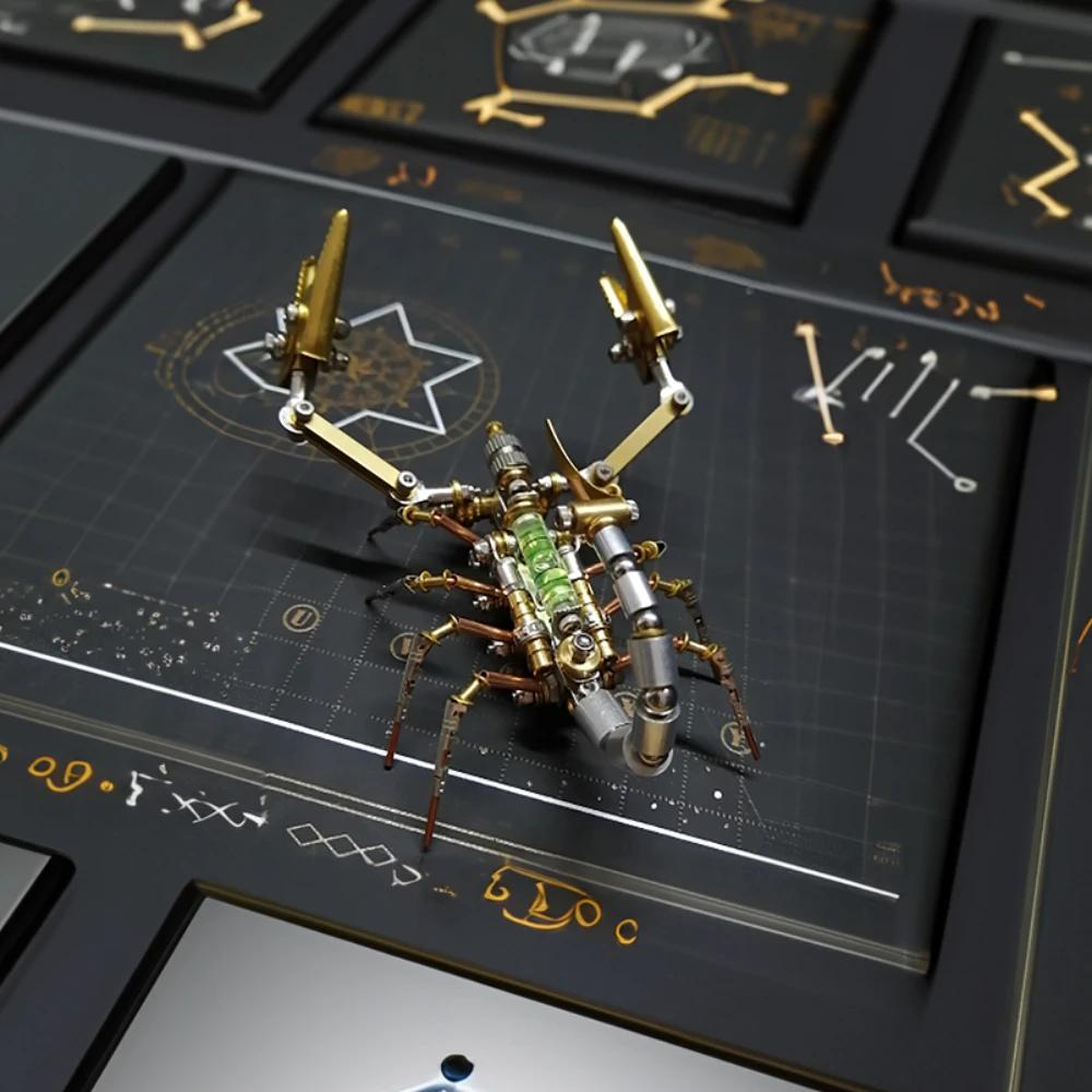 Kit de Modelo de Aranha Mecânica DIY Metal Puzzles 3D Insetos Cyberpunk Montagem Criativa Artesanal Puzzles de Metal