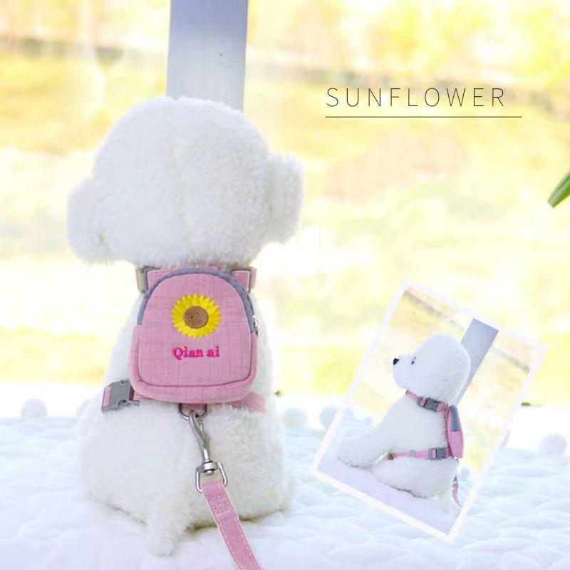 Manufacturer  Multi-colors Cute Design Outdoor Cat Small Dog Harness with Bag (Blue,S) синий