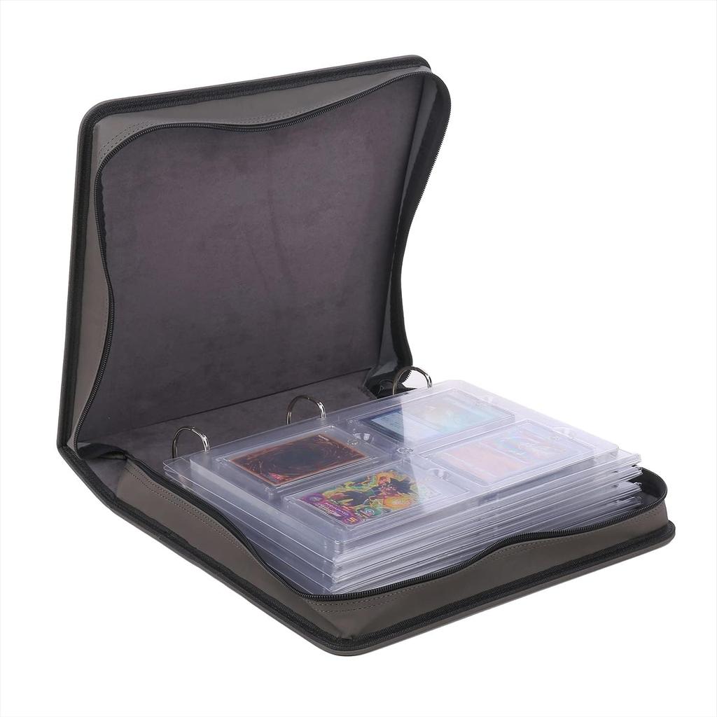 Toy God Exhibition File, Magnetic Loader Card File, Holds 4 Cards Per Page, Total of 24 Cards (Zippered, Magnetic Loader)