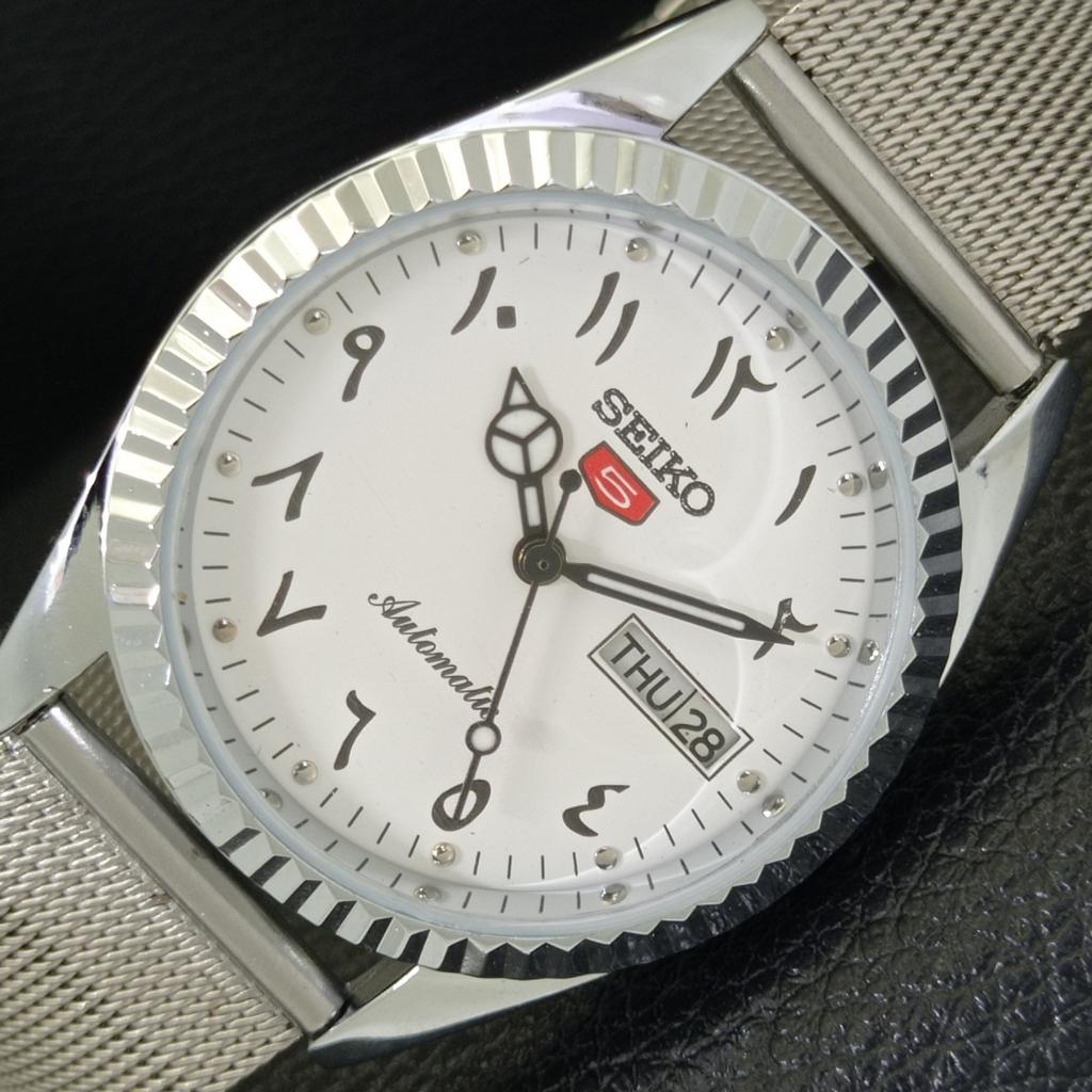 REFURBISHED VINTAGE SEIKO 5 AUTOMATIC 6309A JAPAN MENS ARABIC WATCH A441431-5 Sk-a441431