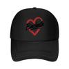 Red Heart - Shaped Logo with Bachata Text Mesh Baseball Cap
