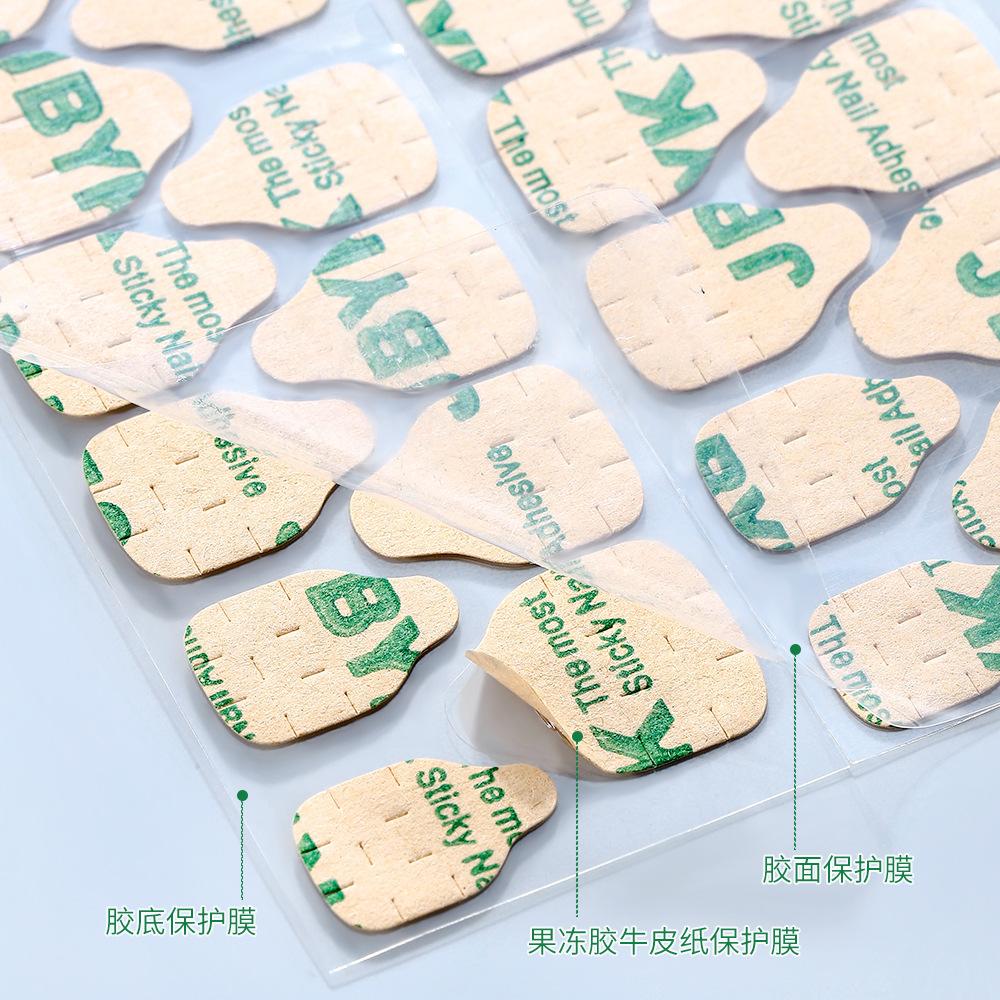 Jelly Glue Kraft Paper Wearing Nail Jelly Glue Nail Sticker English Version Long Lasting Non-Marking Jelly Glue