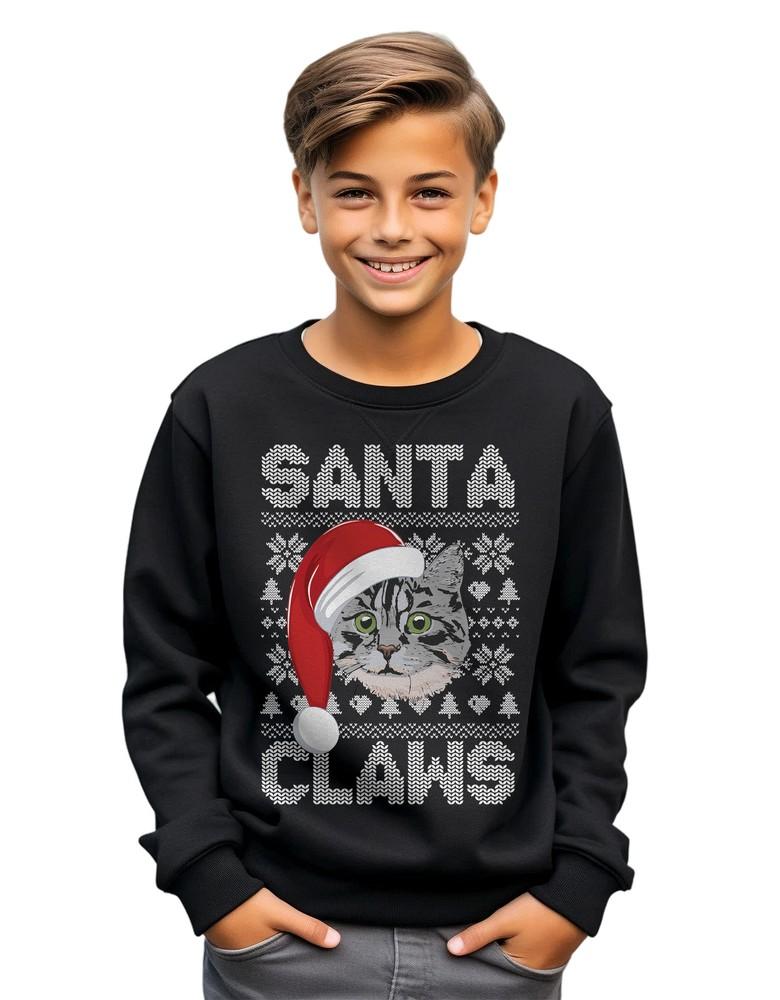 Santa Claws sweatshirt - Purrfectly Festive and Playful! Funny sweatshirt, Unise