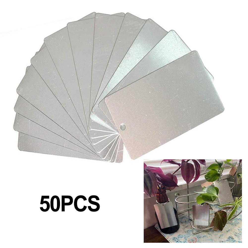 3.15*1.8inch Plant Labels 50 Pcs Aluminum Minimalist