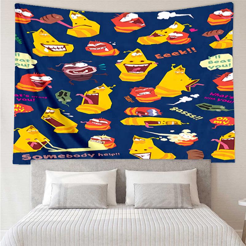 Larva Tapestry for Bedroom Aesthetic Classroom Tapestries Wall Hanging for Living Room Dorm Office,Ideal Creative Gift