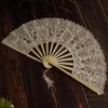 Hollow Ribs Vintage Lace Hand Fan Tassel Pendant Dance Handheld  Fan  Wedding Party