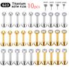 10pcs G23 Titanium Piercing Labret Lip Stud Earrings For Women Body Jewelry Nasal 20/18/16G Labret