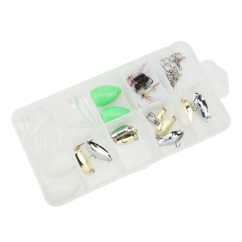 Fly Fishing Lure Kit Plastic Stainless Steel Sequins Fly Hooks Assisted Thrower Fishing Accessories