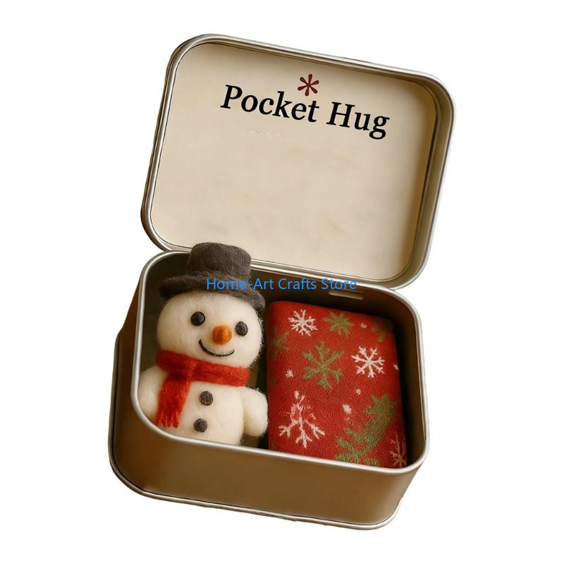 Y3NA Christmas Fabric Pocket Hug Decorative Gift Bag For Festival Home Holiday Party Decorations Seasonal Ornament