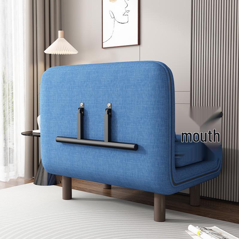 Convertible Foldable Sofa Bed - Dual-Use, Extendable Design for Living Room/Balcony, Ideal for Small Apartments, Double Size, Push-Pull Mechanism.