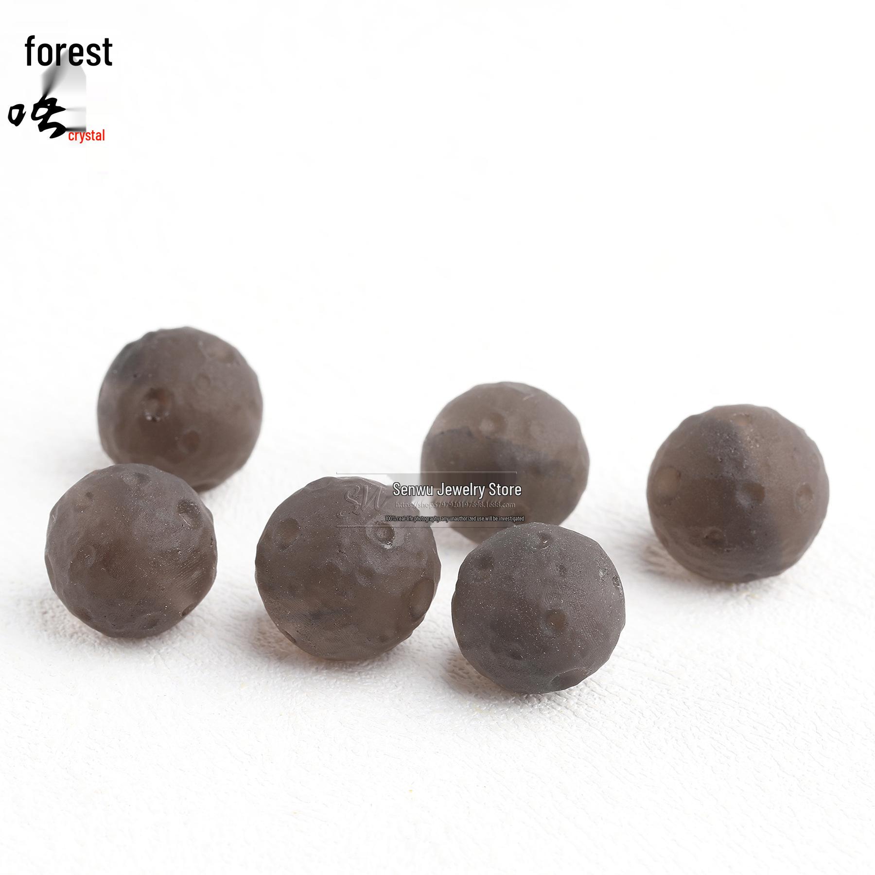 Forest Crystal Natural Ice-Grade Obsidian Loose Beads DIY Accessories 10mm per bead