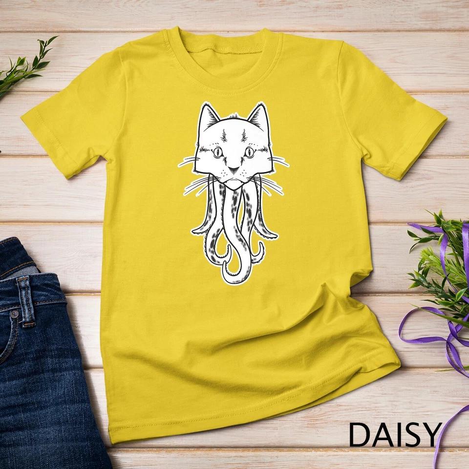 Funny Cat with Octopus Tentacles Premium Unisex T-shirt 3 S