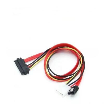 1Pcs Sata7+15P To 7+4Pin Convert Wire Ide Sata3.0 Cable Splitter To Integrated For Hard Disk Optical Drive Data Cable Power Cord
