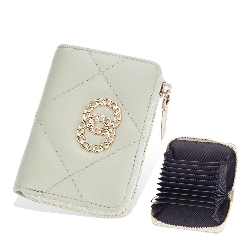 

Baellerry женский короткий кошелек из искусственной кожи держатель для карт с несколькими отделениями для карт кошелек на молнии кошелек для монет модный стеганый протектор для карт светло-зеленый