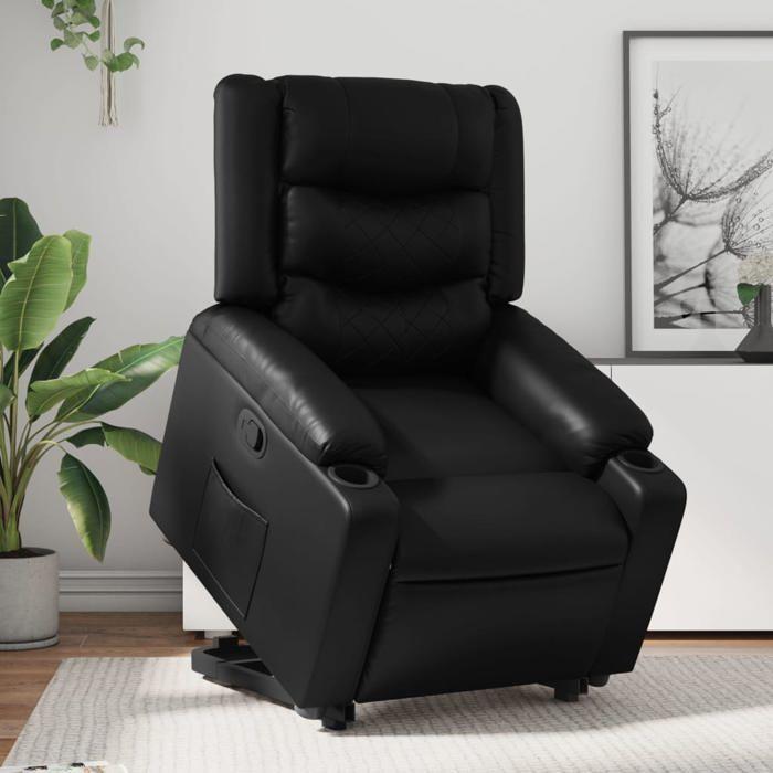 VidaXL Recliner, Relaxation Chair with Adjustable Backrest and Footrest, Living Room Seat, Black 3206551