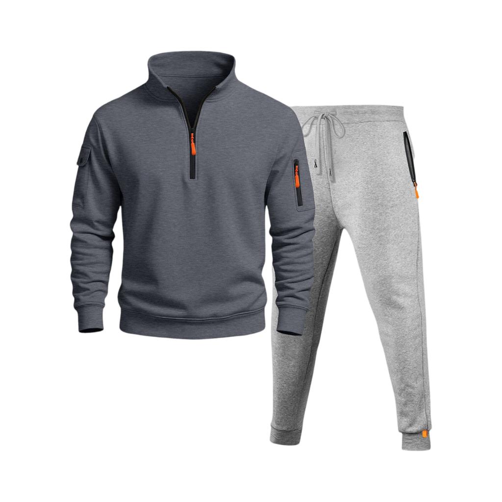 Men's Sweatshirt Suit Men's Solid Color Casual Sports Suit Sweatshirt Suit